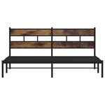 vidaXL Cadre de lit en métal sans matelas chêne fumé 200x200 cm