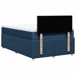 vidaXL Sommier à lattes de lit avec matelas Bleu 120x200 cm Tissu