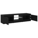 vidaXL Meuble TV Noir 140 x 38.5 x 36 cm Bois d'ingénierie