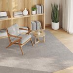 vidaXL Tapis de surface LUGO Crème et Taupe 200 x 200 cm Polyester
