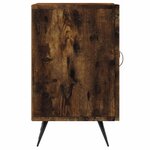 vidaXL Meuble TV chêne fumé 150x30x50 cm bois d'ingénierie