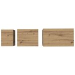 vidaXL Table basse gigogne 3 Pièces chêne artisanal 60 x 35 x 56 cm