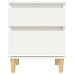 vidaXL Tables de chevet 2 Pièces Blanc 40x35x50 cm