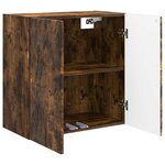 vidaXL Armoire Murale Chêne fumé 59 x 31 x 60 cm Bois d'ingénierie