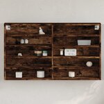 vidaXL Armoire à vitrine chêne fumé 100x15x58 cm bois d'ingénierie