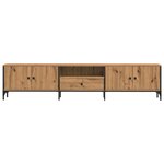 vidaXL Meuble TV à tiroir chêne artisanal 200x25x44 cm bois ingénierie