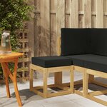 vidaXL Banc de Jardin Blanc 43 x 43 x 45 cm Bois d'Acacia Massif