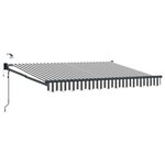 vidaXL Auvent rétractable électrique Anthracite et blanc 3 5 x 2 m