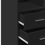 vidaXL Armoire de rangement noir 70x42 5x225 cm bois d'ingénierie