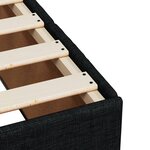 vidaXL Sommier à lattes de lit avec matelas Noir 180x200 cm Tissu