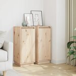 vidaXL Buffets 2 Pièces 31 5x34x75 cm Bois massif de pin