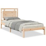 vidaXL Cadre de lit extra long sans matelas 100x210 cm bois massif