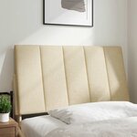 vidaXL Coussin de tête de lit crème 80 cm tissu