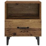 vidaXL Cabinet de chevet 2 Pièces Bois ancien 40 x 35 x 47.5 cm