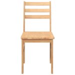 vidaXL Chaises à manger 2 Pièces bois massif caoutchouc