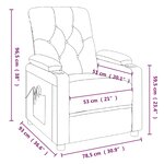vidaXL Fauteuil inclinable électrique Gris clair Tissu