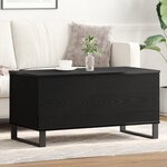 vidaXL Table Basse Chêne noir 90 x 44.5 x 45 cm Bois d'ingénierie