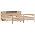 vidaXL Lit bibliothèque sans matelas 200x200 cm bois massif de pin