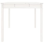 vidaXL Table de jardin blanc 82 5x82 5x76 cm bois massif de pin