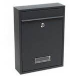 Boîte aux lettres murale verrouillable  anthracite pour courrier  215 x 90 x 320 mm