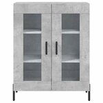 vidaXL Buffet haut Gris béton 69 5x34x180 cm Bois d'ingénierie