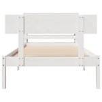 vidaXL Cadre de lit sans matelas blanc 100x200 cm bois de pin massif