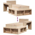 vidaXL Cadre de lit sans matelas 80x200 cm bois massif de pin