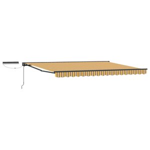 vidaXL Auvent rétractable électrique Jaune  Gris  Anthracite 4 × 3 5 m
