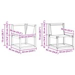 vidaXL Ensemble de canapés d'extérieur 4 pc Gris Naturel et Clair