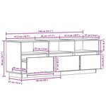 vidaXL Meuble TV Marron miel 140x37x50 cm Bois de pin massif