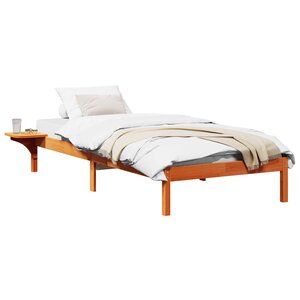 vidaXL Cadre de lit Brun cire 80 x 200 cm Pin massif