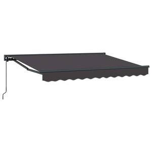vidaXL Auvent rétractable manuel Anthracite 3 x 2 m