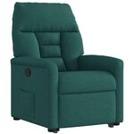 vidaXL Fauteuil inclinable vert foncé tissu