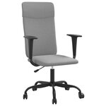 Chaise fauteuil siège de bureau informatique étude réglable en hauteur clair tissu gris 02_0024068