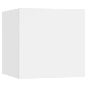 vidaXL Table de chevet Blanc 30 5x30x30 cm Bois d'ingénierie