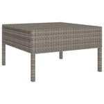 vidaXL Salon de jardin 2 Pièces avec coussins Résine tressée Gris