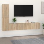 vidaXL Ensemble de meubles TV 4 Pièces Chêne sonoma Bois d'ingénierie