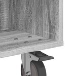 vidaXL Table d'appoint avec roues Gris Sonoma 50 5 x 50 x 30 cm