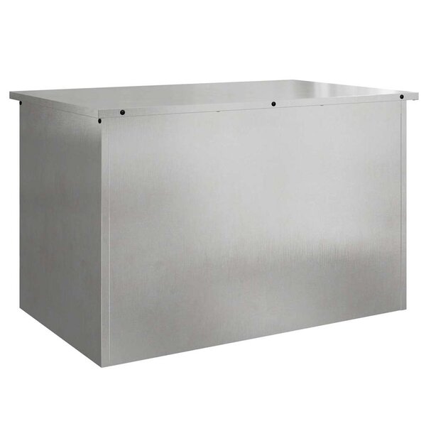 vidaXL Boîte de Rangement Extérieure Réglable Argent 80 x 50.5 x 50 cm