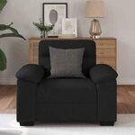 vidaXL Fauteuil noir 60 cm tissu