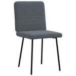 vidaXL Chaises à manger lot de 2 Gris foncé Velours