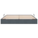 vidaXL Cadre de lit ottoman Gris foncé 180 x 200 cm Velours