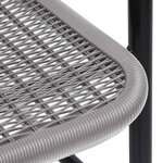 vidaXL Chaises de jardin lot de 2 Plastique Rotin et acier 110 kg