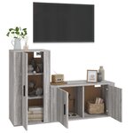 vidaXL Ensemble de meubles TV 2 Pièces Sonoma gris Bois d'ingénierie