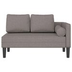 vidaXL Chaise longue avec coussins taupe tissu