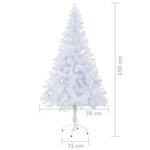 vidaXL Arbre de Noël artificiel avec support 150 cm 380 branches