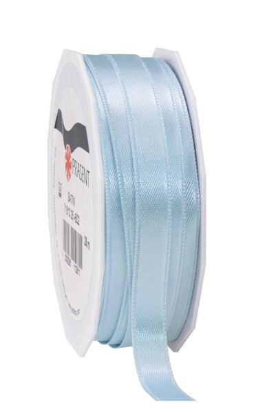 Satin double face 25-m-rouleau 10 mm bleu ciel