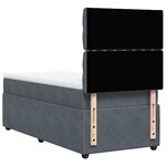 vidaXL Sommier à lattes de lit et matelas Gris foncé 90x190 cm Velours