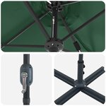 vidaXL Parasol de jardin Vert 380 x 196 x 235 cm