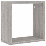 vidaXL Étagères cube murales 6 Pièces sonoma gris 30x15x30 cm